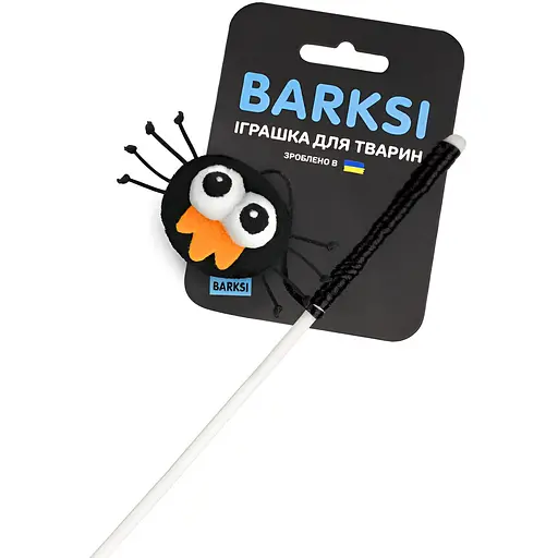  Іграшка для котів Barksi Вудочка Павук з дзвіночком   - фото 1