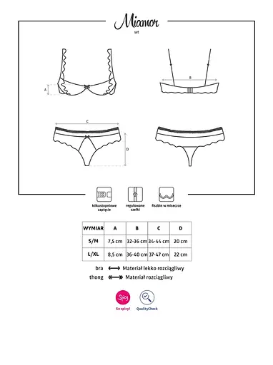 Еротичний комплект Obsessive Miamor S/M чорний - фото 8