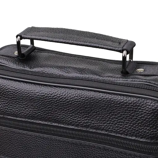 Містка чоловіча сумка з ручкою для перенесення в руці з натуральної шкіри Vintage 27х33х9,5 см sum0027505 - фото 5