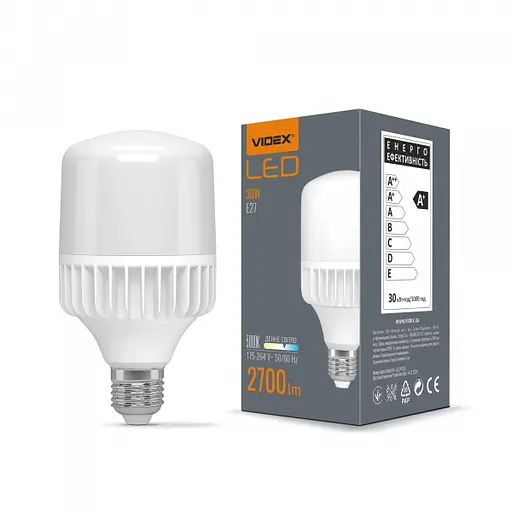 LED лампа VIDEX A80 30W E27 5000K - фото 1