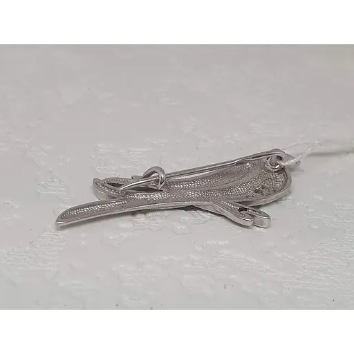 Серебряная брошь Ирий Птичка с фианитами. 9518 - фото 3