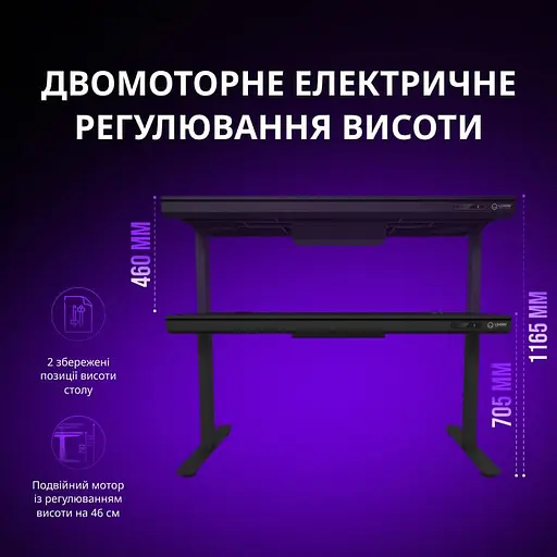 Геймерский стол Lorgar ELITE 90W Wood Black (LRG-DE90W) - фото 9