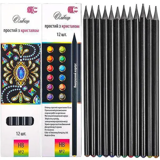Набор простых карандашей "Brilliant" COLOR-IT CR-155-12 (84255) в упаковке 12 штук - фото 1