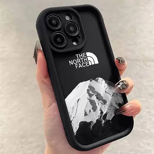 Чехол для iPhone 11 матовый The North Face, защитный, черно-белый - фото 2