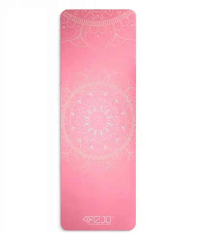 Коврик (мат) спортивный 4FIZJO замша 183 x 61 x 0.15 см для йоги и фитнеса Pink (P-5905973404419) - фото 1