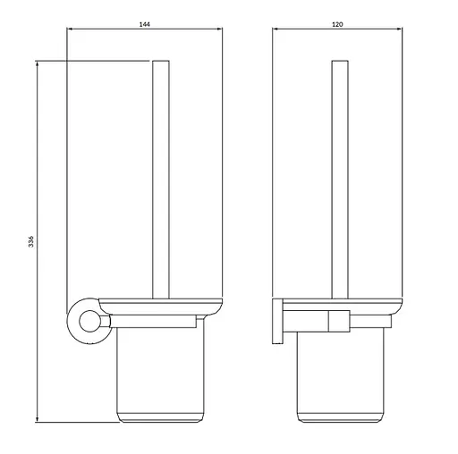 Йоржик для унітазу Omnires Modern Project gold MP60620GL, Золотий - фото 3