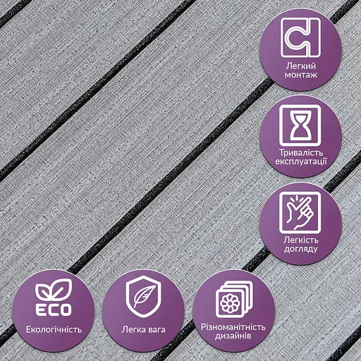 Покрытие виниловое самоклеющееся 3D рейки 600х600х2,8мм Тик седой SW-00002206 - фото 5