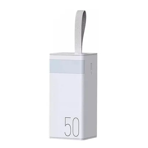 Павербанк Remax RPP-321 / 50000мАг / 22,5 Вт / USB-C + USB-A + microUSB / PD + QC / з ліхтариком / Білий - фото 1