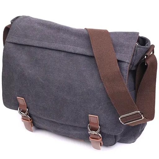 Чоловіча сумка для ноутбука з текстильним клапаном 36х33х10 см Vintage 36х33х10 см sum0021431 - фото 1