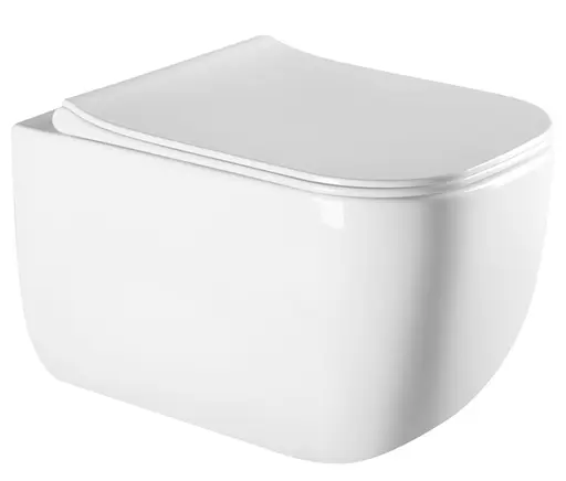 Унитаз подвесной Volle Mekko Rimless сиденье duroplast, white 1349.01000, Белый - фото 1