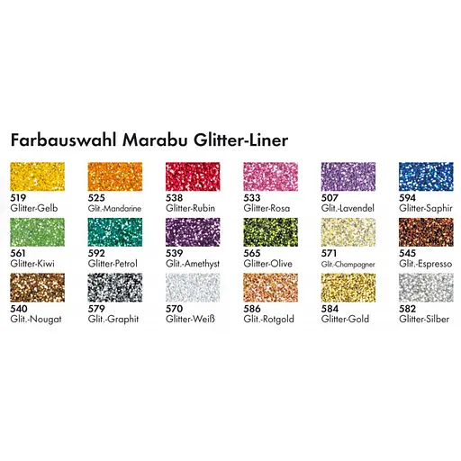 Контур з блискітками Marabu 25мл - фото 4