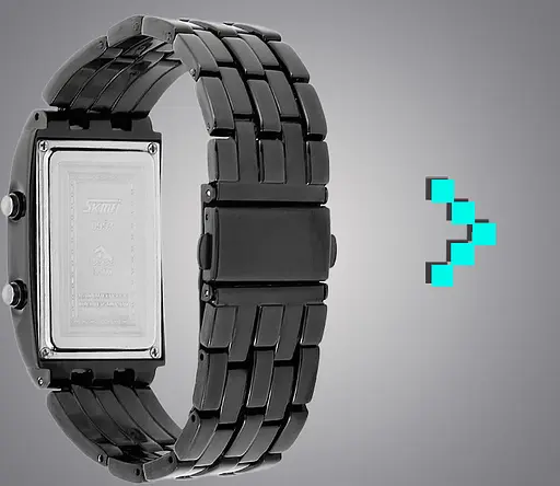 Унікальний чоловічий годинник Skmei 0953 (Чорний) - фото 7