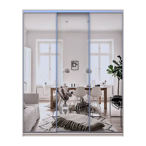 Шафа купе Doros Сіті Лайт Кашемір 3 Дзеркала 180х60х225 (80736374) - фото 3
