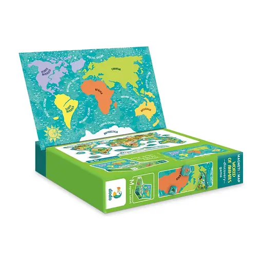 Дитяча магнітна мапа світу тварини DoDo Toys 200267, 36 елементів - фото 3