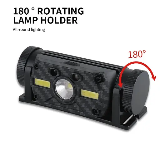 Налобний ліхтар Boruit B34 сенсор 21700/18650 ІК руху USB XM-L2+2*COB 4000лм - фото 10