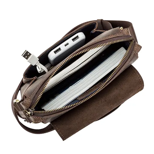 Чоловіча шкіряна сумка SHVIGEL 19х23х6 см sum0012502 - фото 4