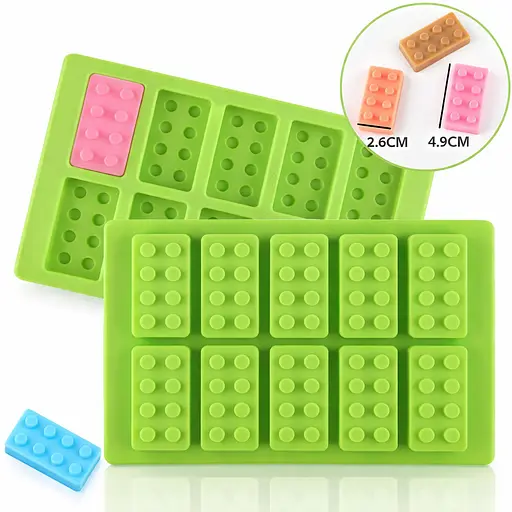 Силиконовая форма для льда, конфет и желе в виде строительных кирпичиков 18,5 × 11,5 × 2 см 88315 - фото 5