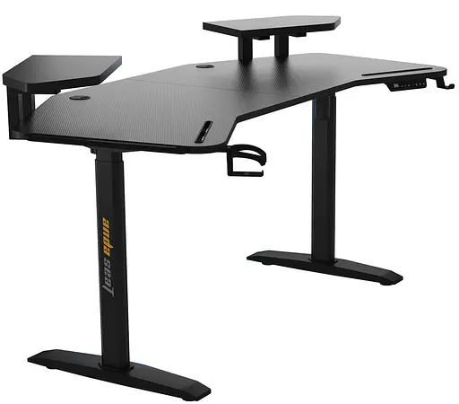 Геймерский стол Anda Seat Shadow Warrior Black (AD-D-DD1-1600L-02-B) (AD-D-DD1-1600L-02-B-B) - фото 1