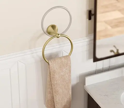 Тримач для рушника кільце Rea 332867 brushed gold REA-06918 Золотий - фото 4