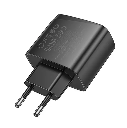 Адаптер зарядное устройство с боковыми выходами Hoco CS63A Bright 65 W (2 порта 1 A1C) + кабель C-C - фото 7