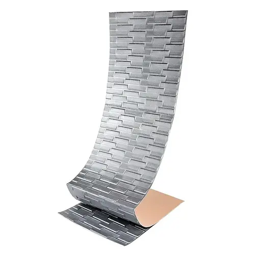 Самоклеющаяся 3D панель 1960x700x5мм Кладка Серебро SW-00001365 - фото 1