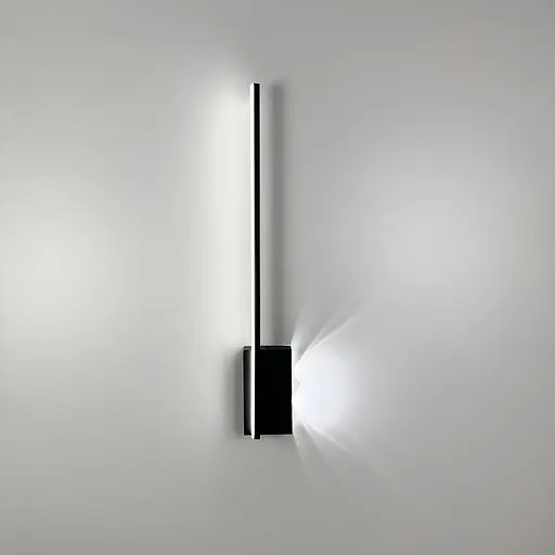 Бра в черном корпусе с линзами по правой стороне 60 см Line F Арт. WJ011 w/600 L BK - фото 1