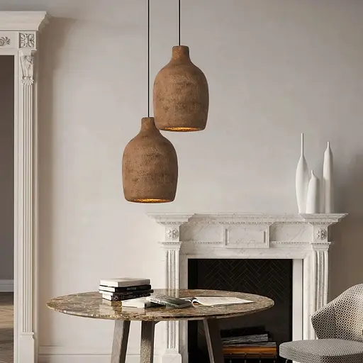 Підвісний світильник із плафоном в кольорі Coffee | Арт. MJ 187/1 CF | Line F - фото 1