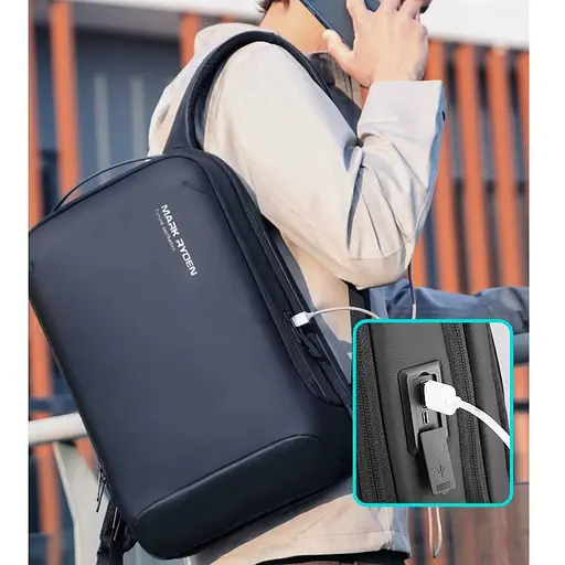 Рюкзак Mark Ryden для ноутбука 15.6 дюймов MR9008 с внешним USB-портом Graphite - фото 8