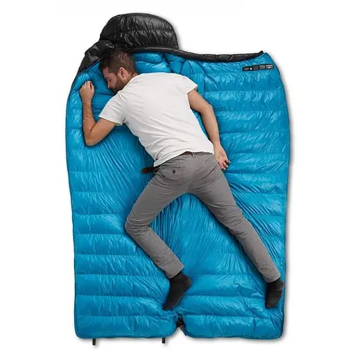 Пуховий спальний мішок Naturehike CW400 розмір L (NH18C400-D) Чорний - фото 6