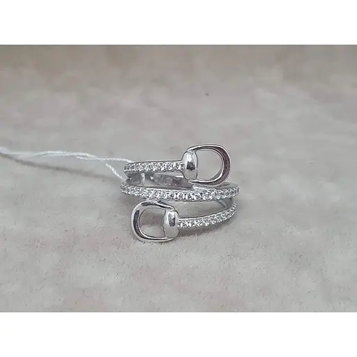 Серебряное кольцо Грона с фианитами. Артикул 1621/1Р-CZ 17 16,5 - фото 3