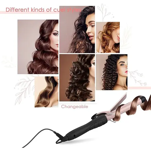 Щипці для завивки PRETFY 1-дюймові з керамічним покриттям для довгого/середнього волосся, 140-428℉ - фото 6