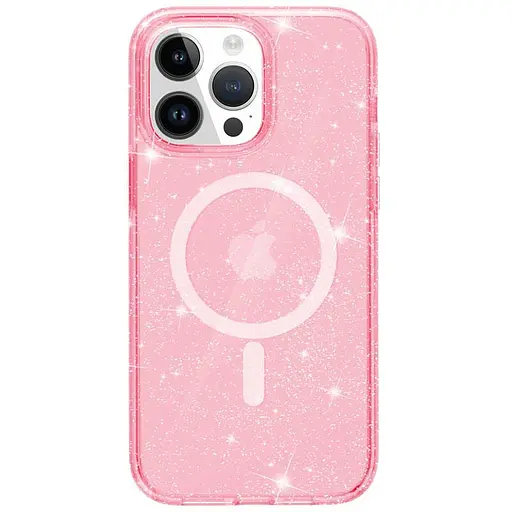 Чехол Epik TPU Galaxy Sparkle MagFit для Apple iPhone 16 Pro 6.3 Pink+Glitter - фото 4