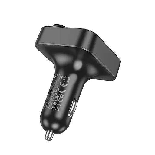 АЗП з FM-модулятором HOCO E85 Tiger PD20W+QC3.0 car BT FM transmitter Black - фото 3
