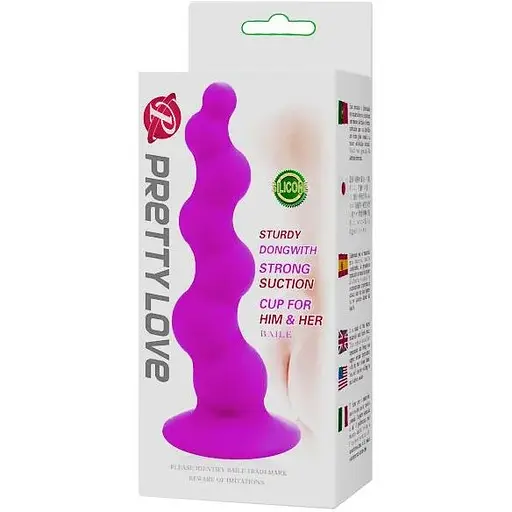 Анальний стимулятор Pretty Love на присосці BI-014158, Фіолетовий - фото 9