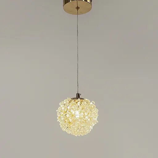 Підвісний світильник куля із декоративного каміння d13 см | Арт. A 886/1 FGD | Line F - фото 7