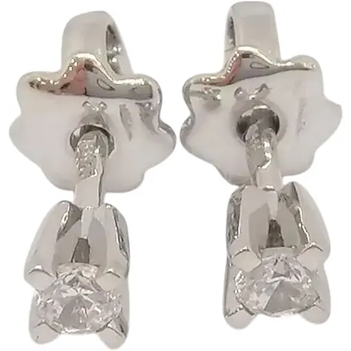 Золотые серьги-пуссеты Qvaliz с фианитами. 40200789Б