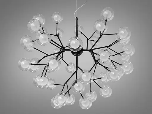 Чарівна люстра "Світлячок" від українського виробника, 45 ламп, чорна - фото 2