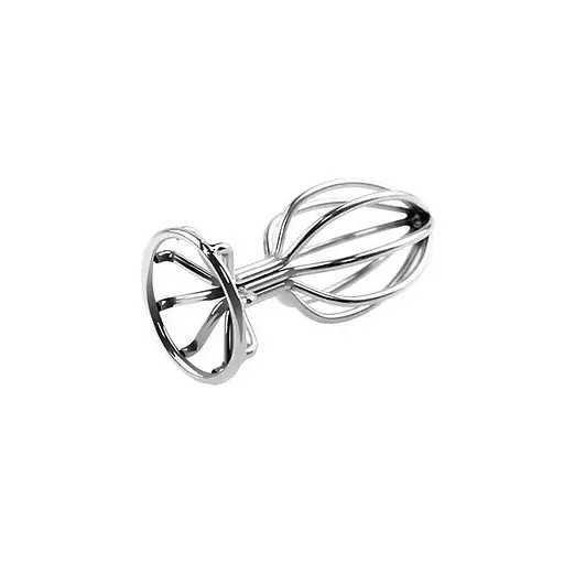 Пробка анальна фігурна ребриста сталева SexyFire S 2,6 см металік - фото 5