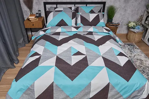 Комплект постельного белья Moon&Star Бязь Gold Люкс Dodger King Size 220x240 наволочки 2х70х70 - фото 3