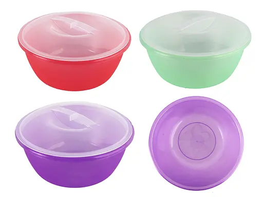 Миска салатна з поділками прозора 3 л з кришкою