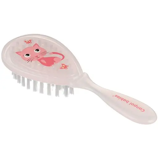 Щiтка для волосся тверда з гребінцем Canpol babies Cute Animals рожева (2/419_pin) - фото 5