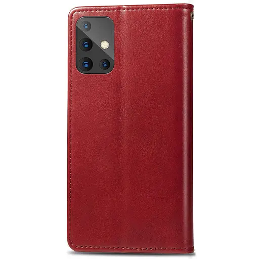 Кожаный чехол-книга Getman Gallant (PU) для Samsung Galaxy A51 Красный - фото 4
