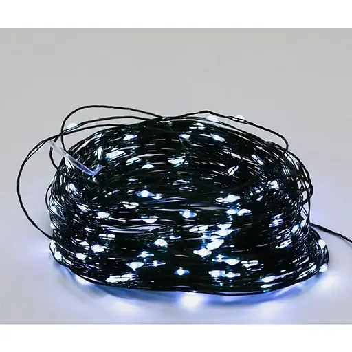 Гірлянда Роса 200м USB 2000 LED на зеленій проволоці Білий - фото 1