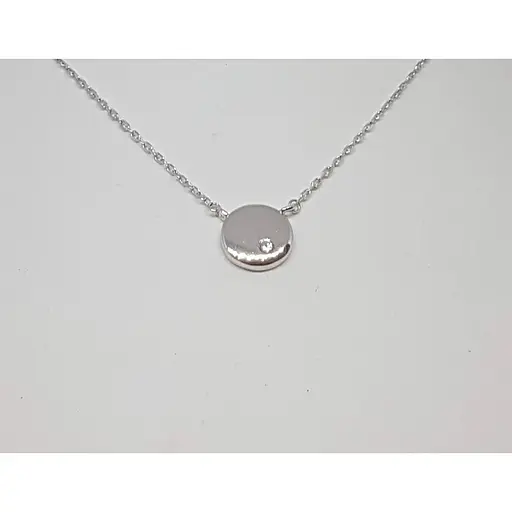 Срібне кольє Подіум з фіанітом. CN1403 - фото 3