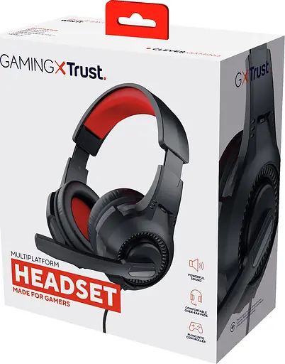 Гарнитура Basics, 3,5 мм, черно-красная Trust teh0024855 - фото 6