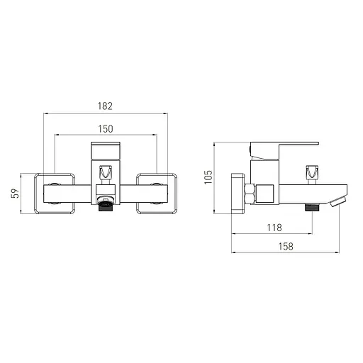 Змішувач для ванни Volle Pardo хром 1548.030101 Хром - фото 2