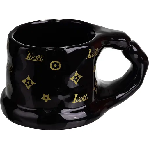 Кружка фарфоровая Lucky 500 мл черный FM-11B