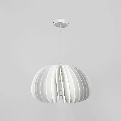 Люстра з білим акриловим абажуром Ø 42х28 см | Line F | Арт. SG41-420 - фото 4