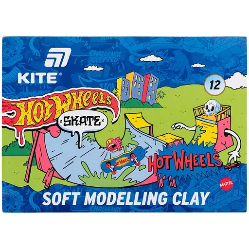 Пластилин восковой Kite Hot Wheels 12 цветов 240 г (HW25-1086-2)