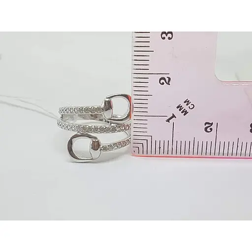 Серебряное кольцо Грона с фианитами. Артикул 1621/1Р-CZ 17 16,5 - фото 2